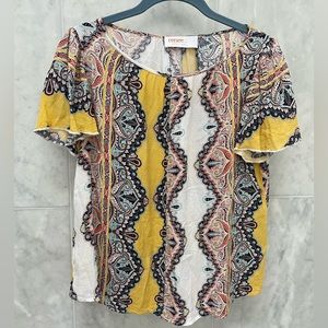 Renee C. Woman’s Paisley Blouse size small Multicolored